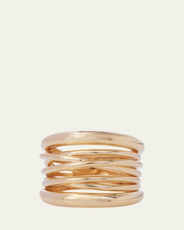 18K Yellow Gold Scribble Ring